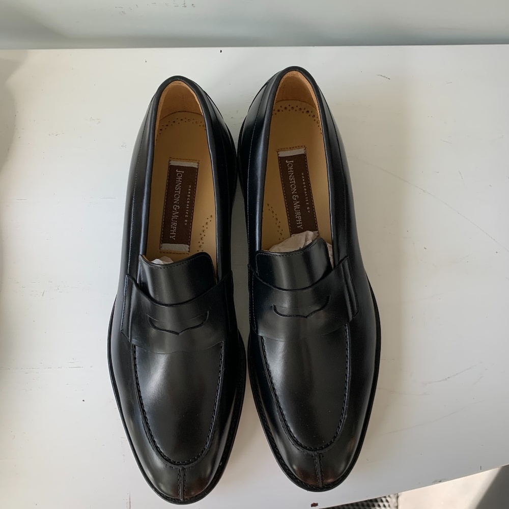 Johnston & Murphy Black Loafers